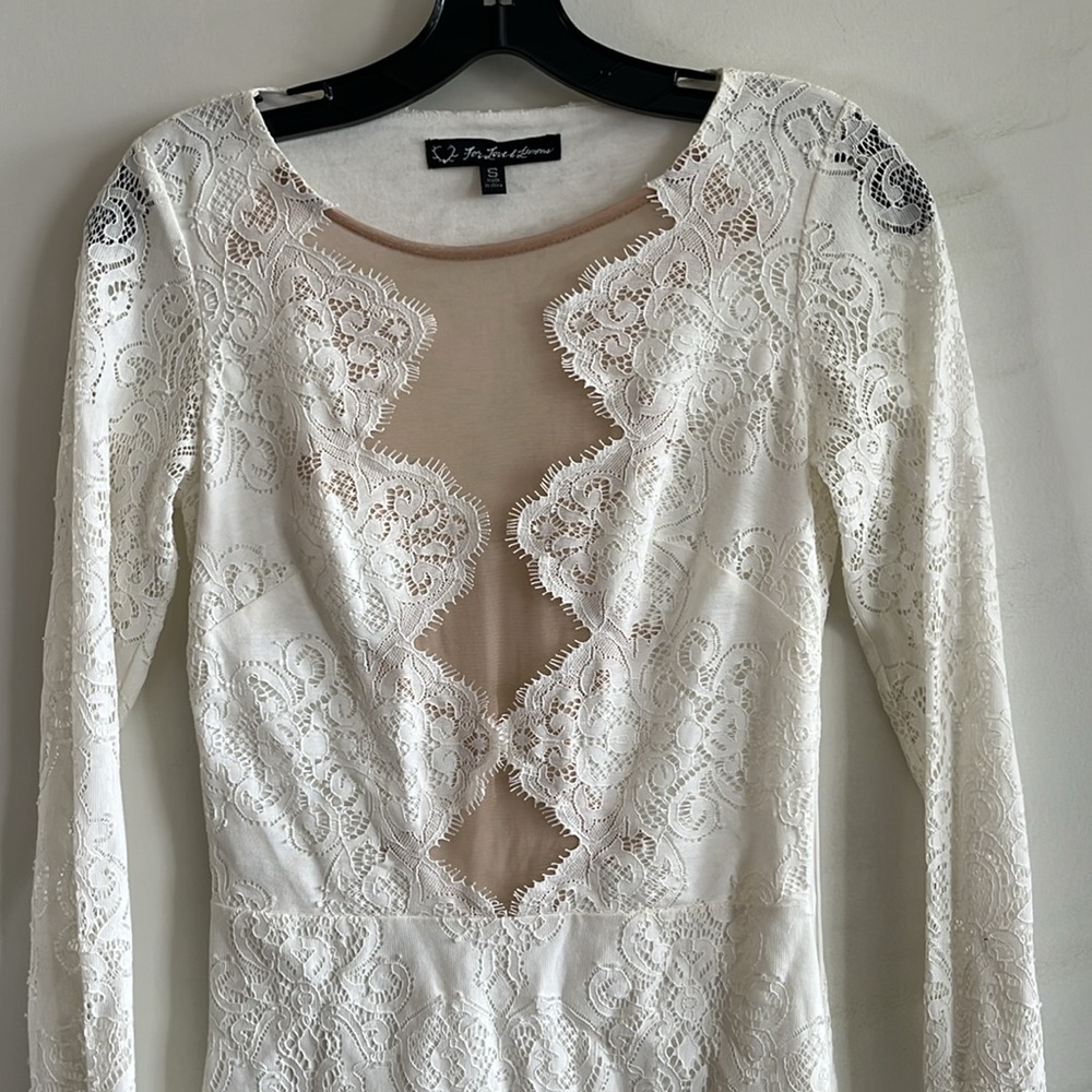 for love & lemon white lace tulle dress NEW - Picture 2 of 2